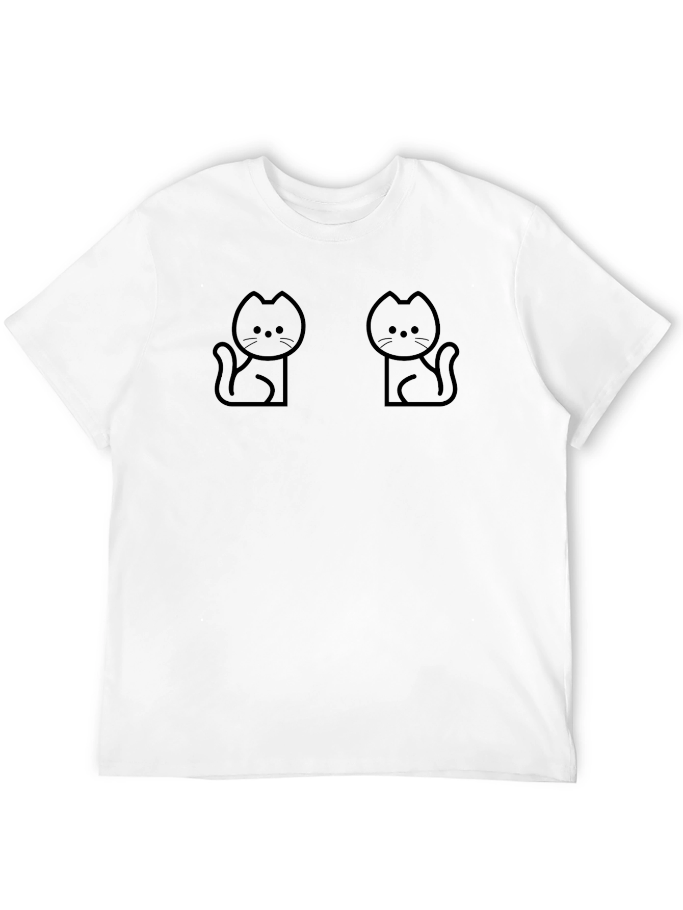 Black Black Cat Tee - Graphic Print Cotton T-Shirt view 12