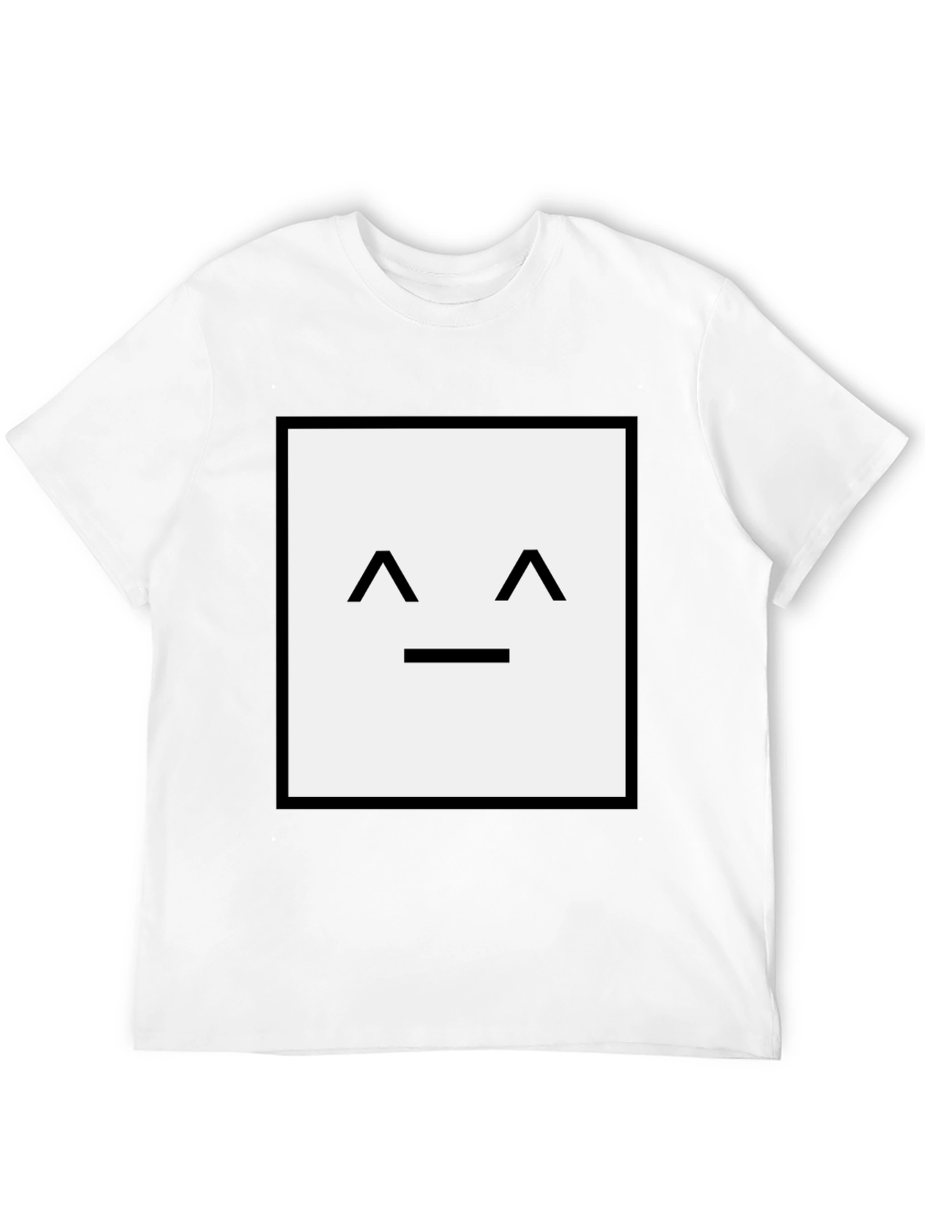 Black Minimalist Face Graphic Tee - Black Soft Cotton view 12