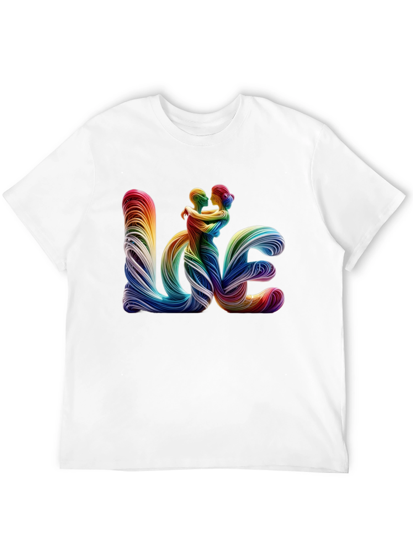 Black Rainbow LOVE Graphic Tee - LGBTQ Pride Shirt view 12