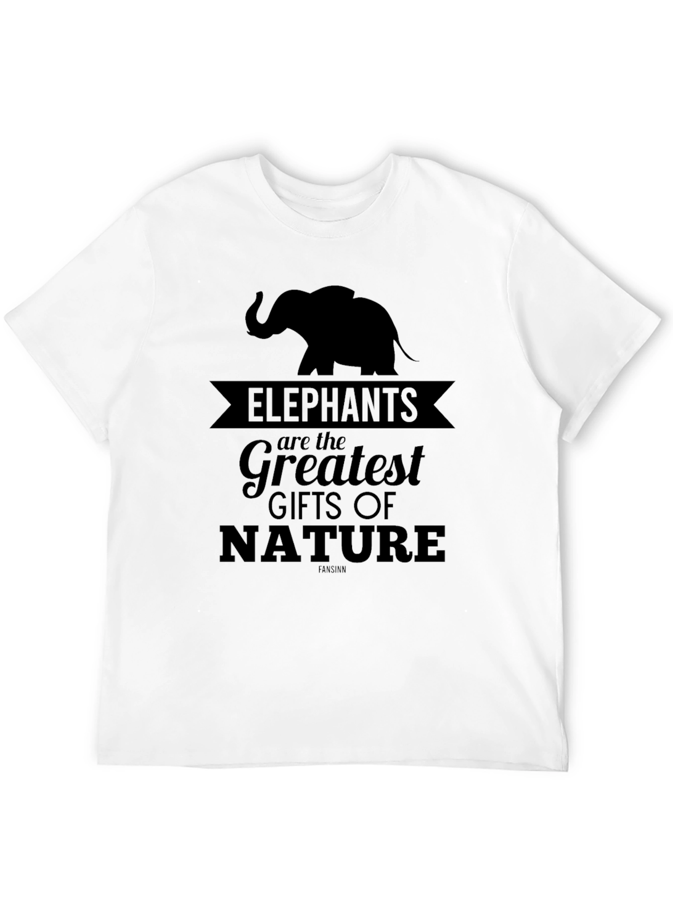 Black Elephant Nature Graphic Tee - Men's Black T-Shirt view 12