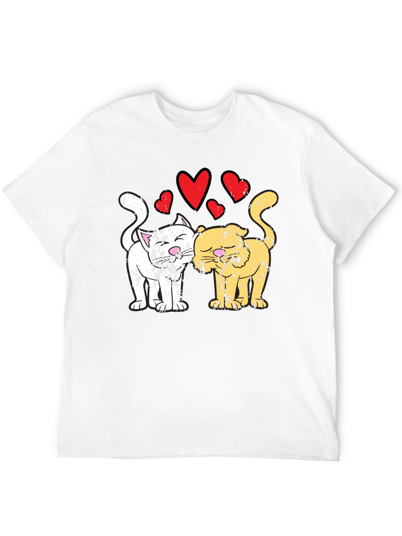 Black Cats in Love T-Shirt Black view 12