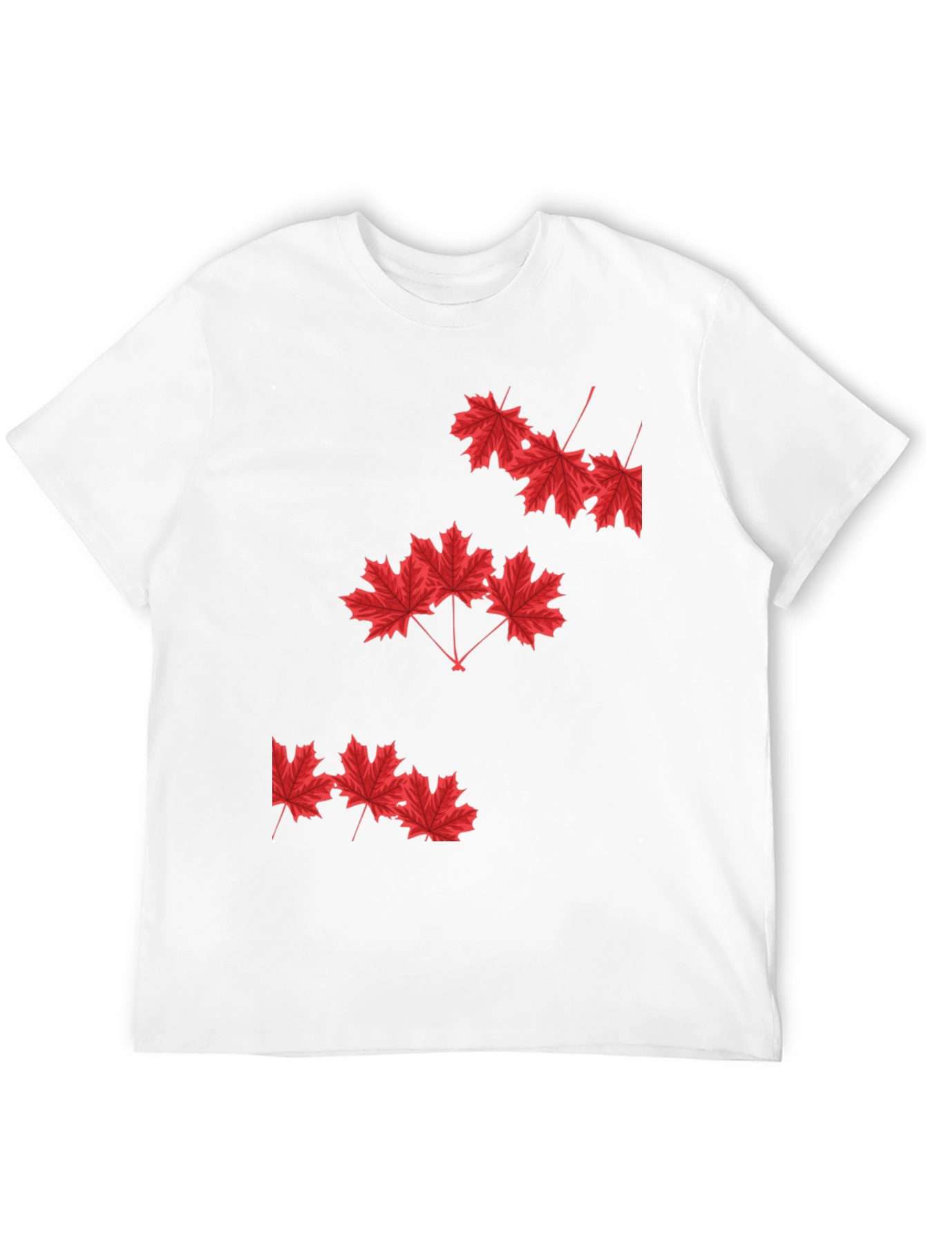 Black Maple Leaf Graphic Print Black T-Shirt view 12