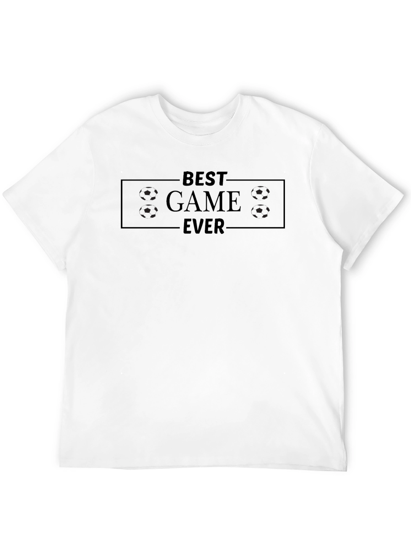 Black Best Game Ever Graphic Tee - Soccer Fan T-Shirt view 12