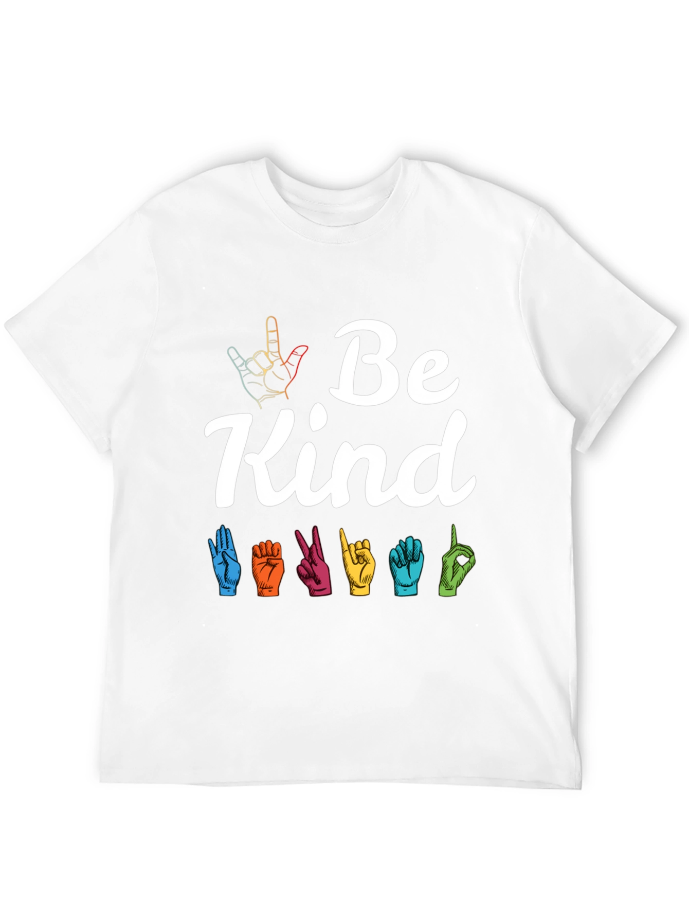 Black Be Kind Sign Language Graphic Tee view 12