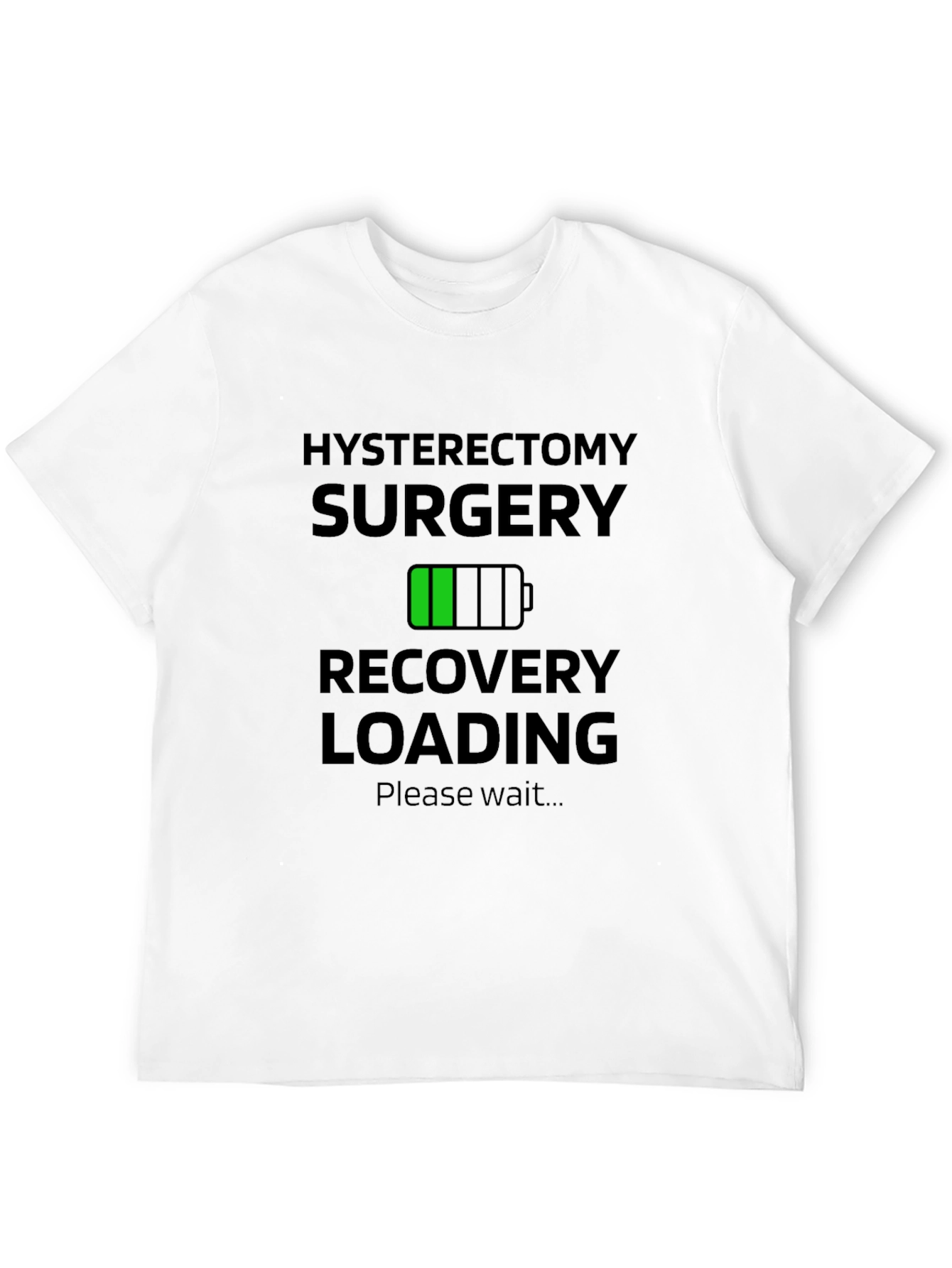 Black Hysterectomy Recovery Loading T-Shirt view 12