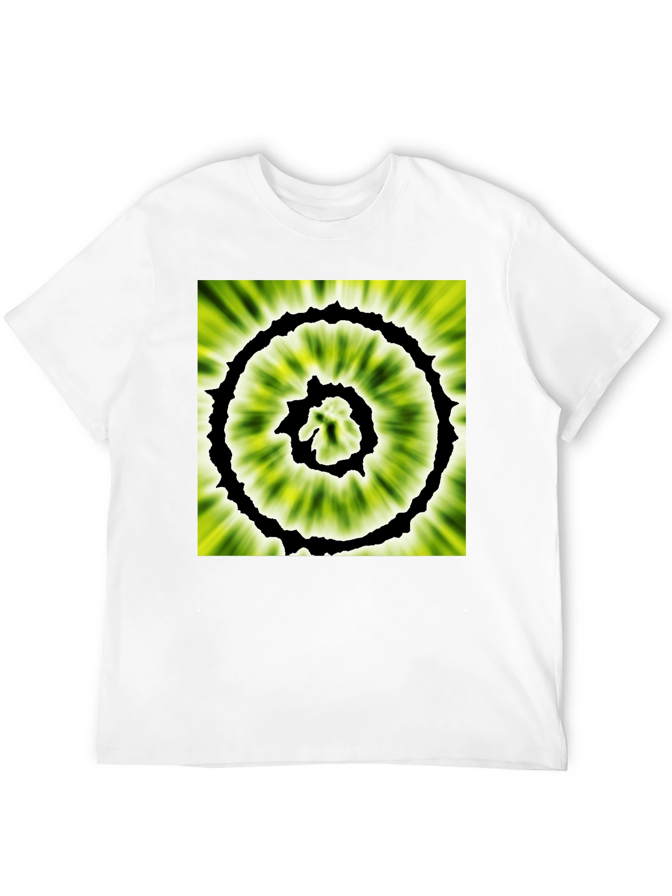 Black Abstract Spiral Graphic Black T-Shirt view 12