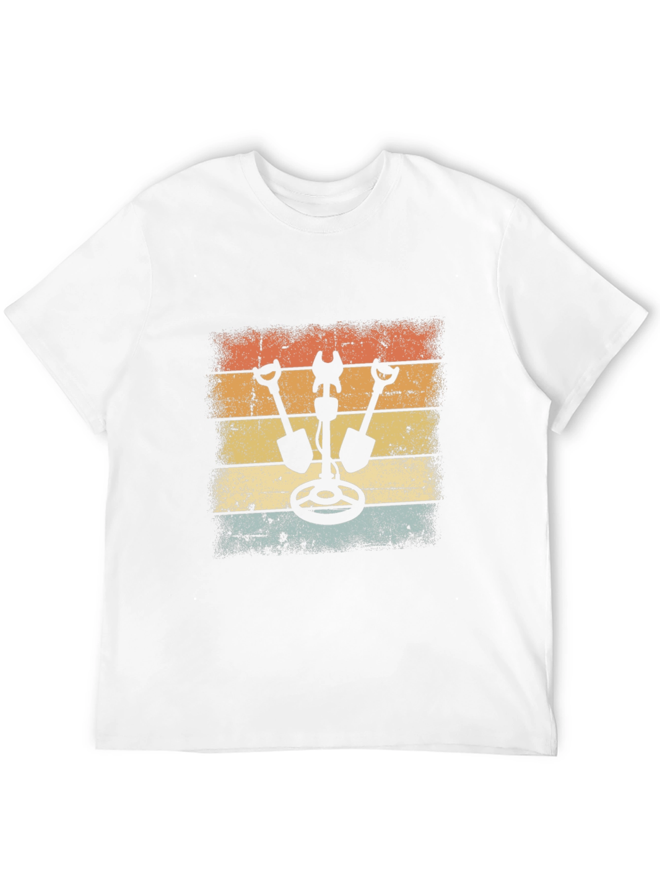 Black Retro Metal Detector T-Shirt - Treasure Hunting Tee view 12