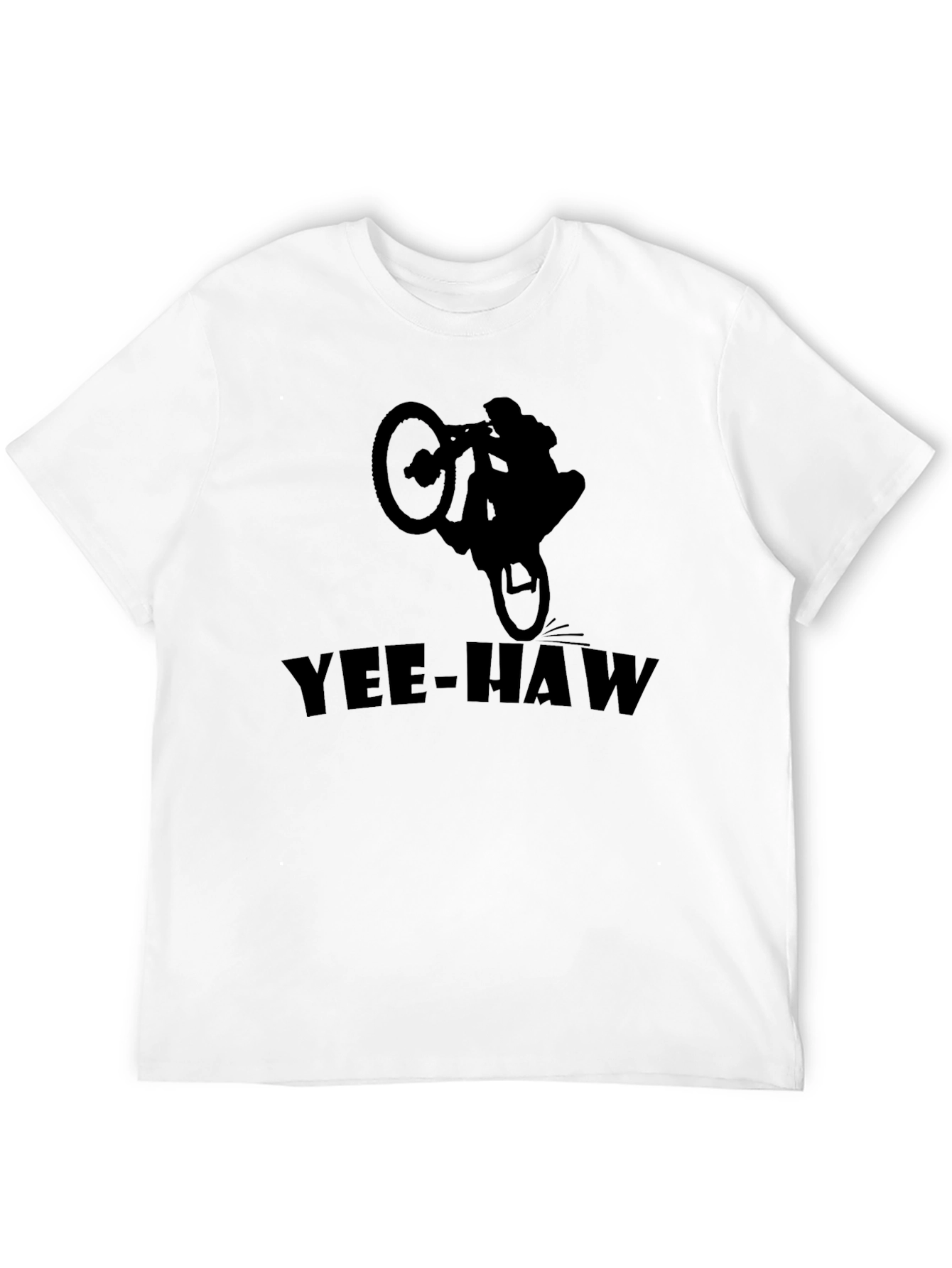 Black Yee-Haw Biker T-Shirt | Black Graphic Tee view 12