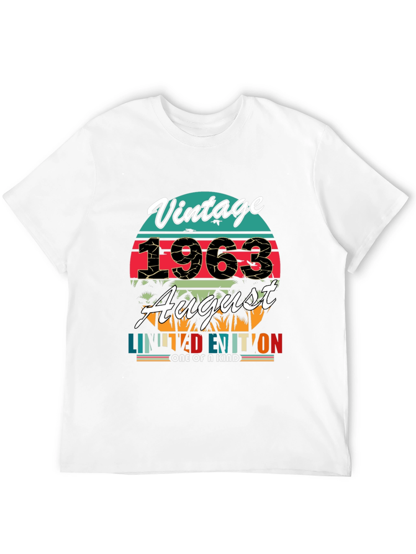 Black Vintage 1963 August Limited Edition T-Shirt view 12