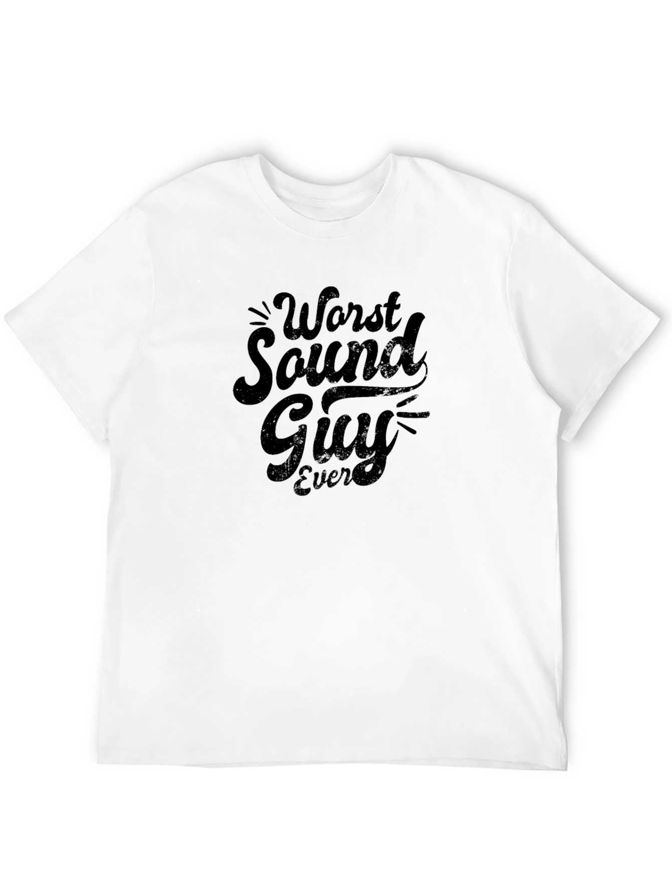 Black Worst Sound Guy Ever Black Graphic T-Shirt view 12