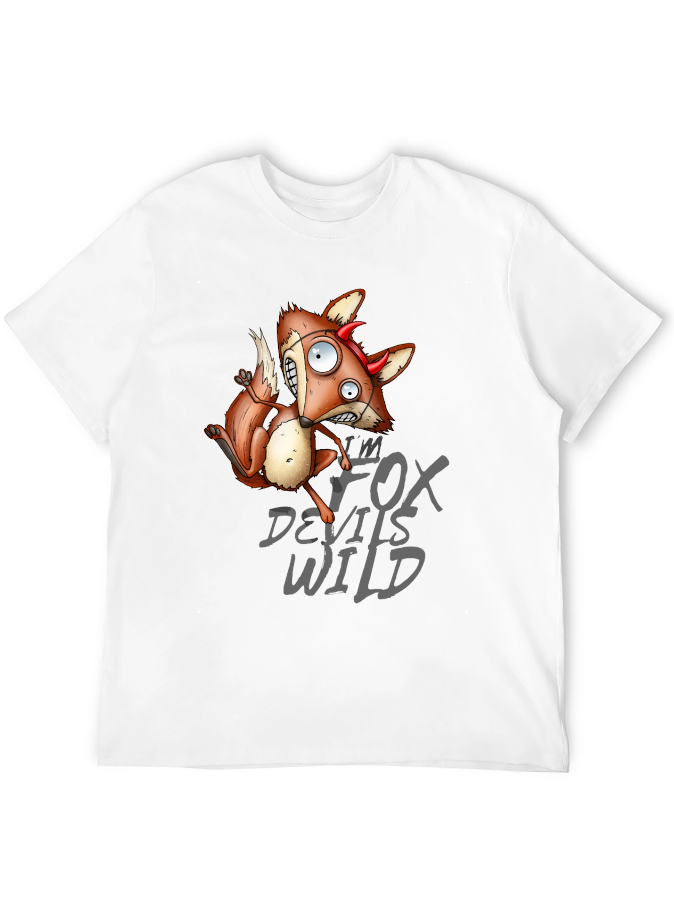 Black I'm Fox Devils Wild Graphic T-Shirt view 12