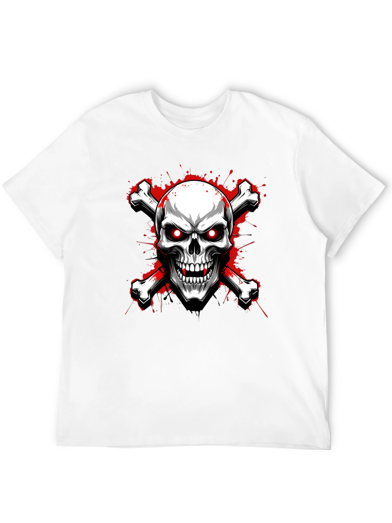 Black Skull and Crossbones Graphic Tee view 12
