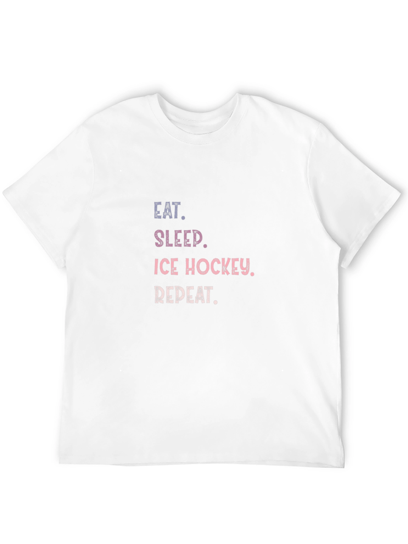 Black Eat Sleep Ice Hockey Repeat T-Shirt - Black view 12