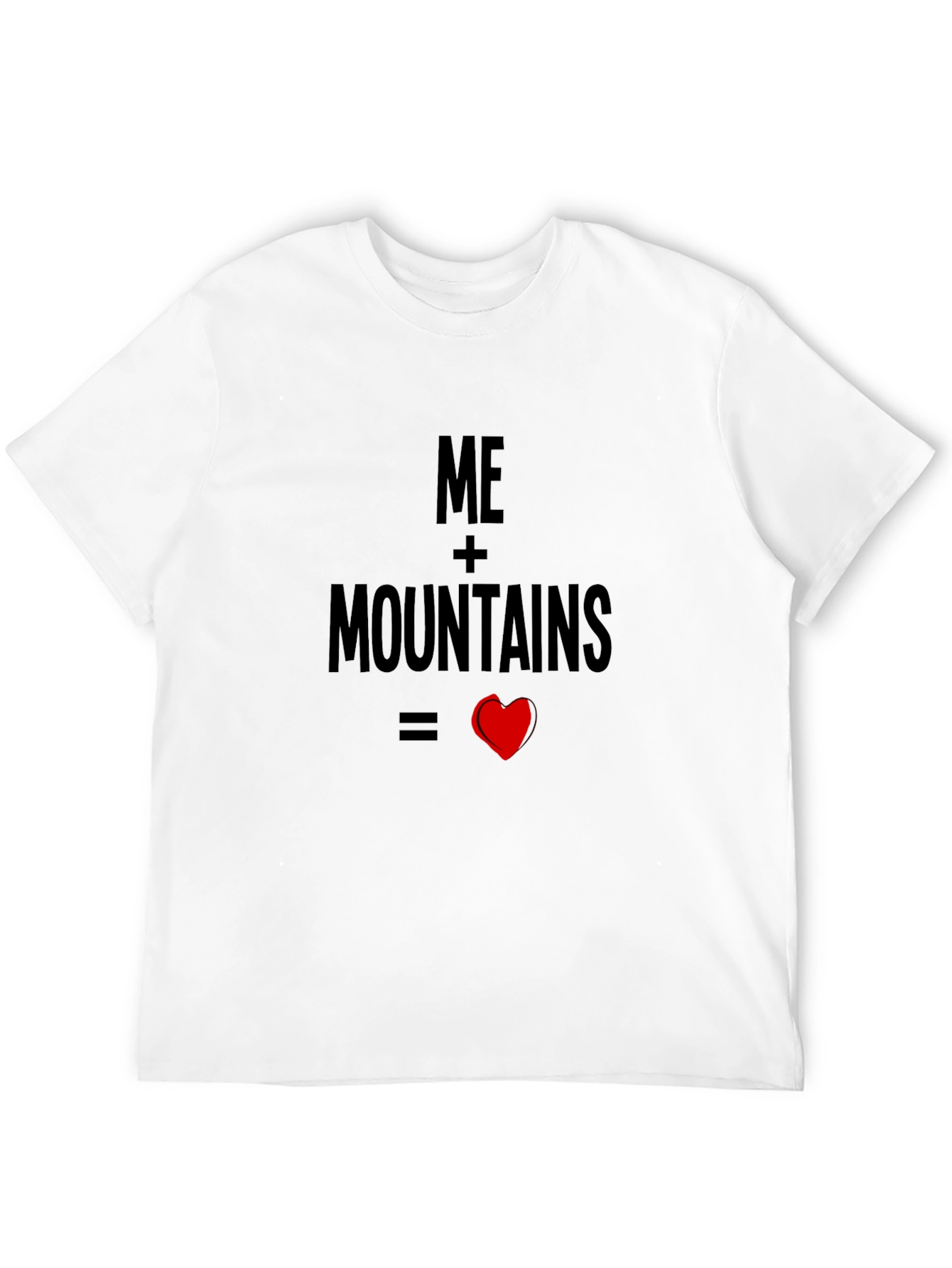 Black Me + Mountains = Love Black T-Shirt view 12