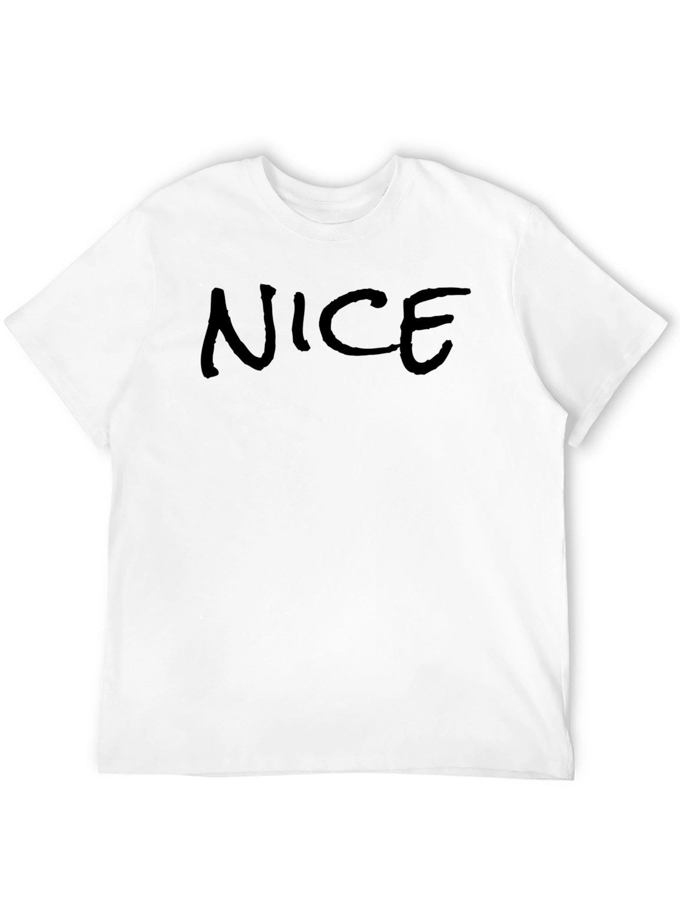 Black NICE Graphic Tee - Soft Cotton Casual T-Shirt view 12