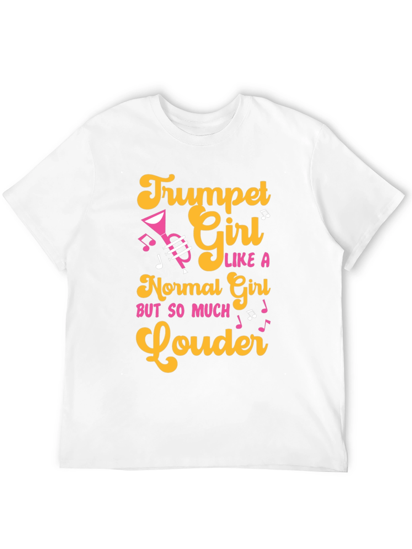 Black Trumpet Girl T-Shirt - Musician Apparel view 12