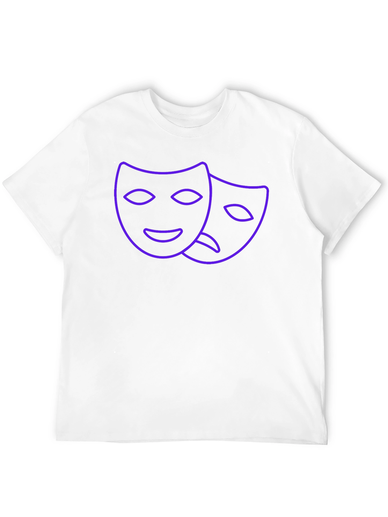 Drama Masks Graphic Tee - Black Crew Neck T-Shirt - 12