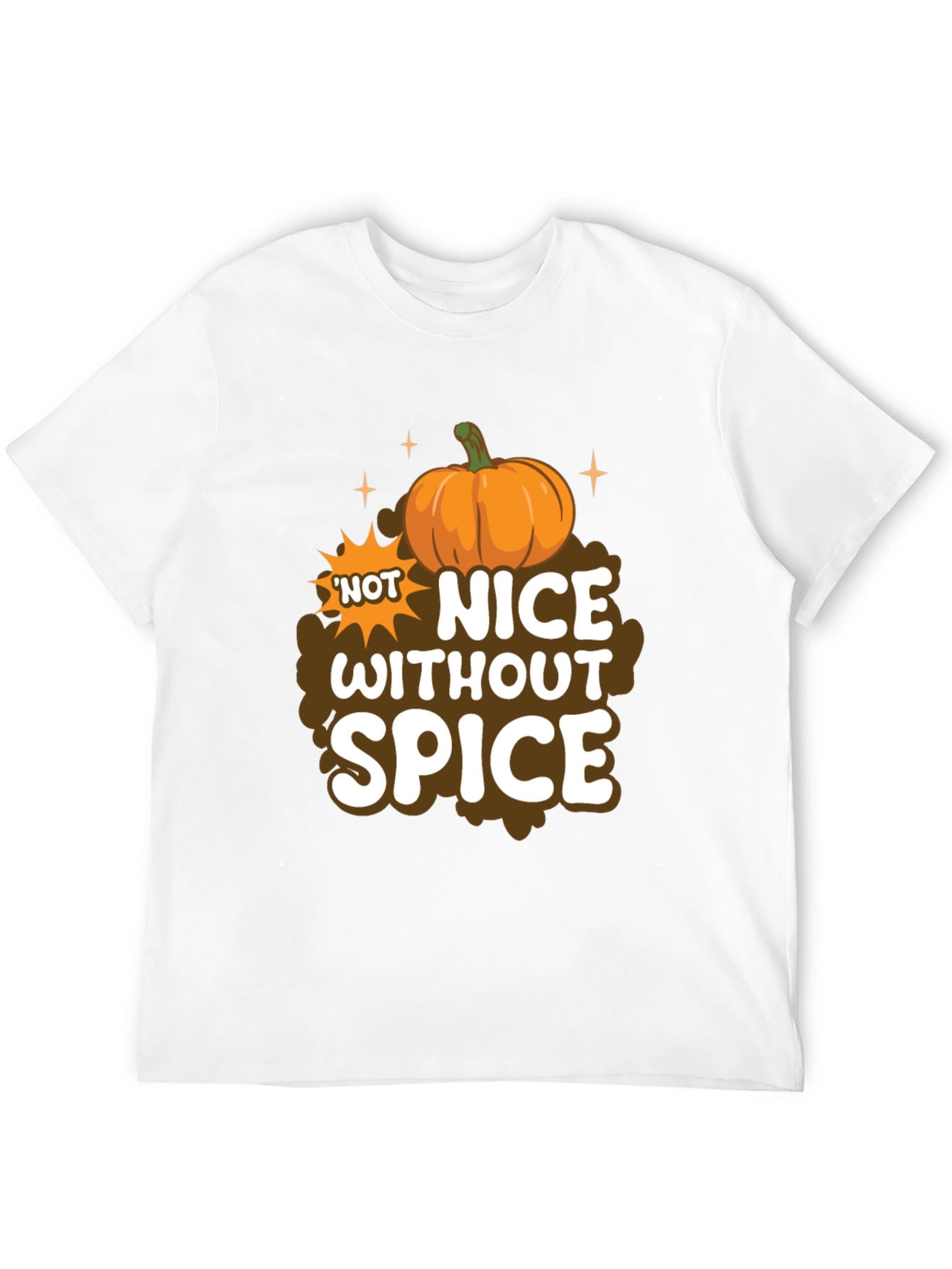 Black Not Nice Without Spice Pumpkin T-Shirt view 12