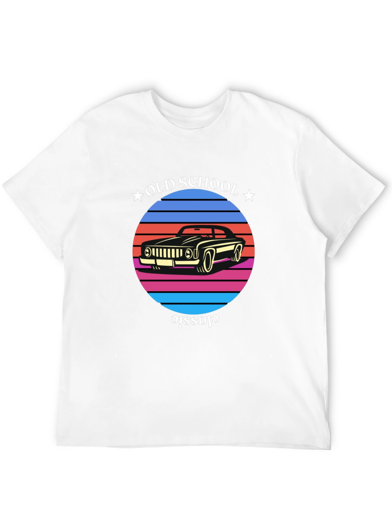 Black Old School Classic Car T-Shirt view 12
