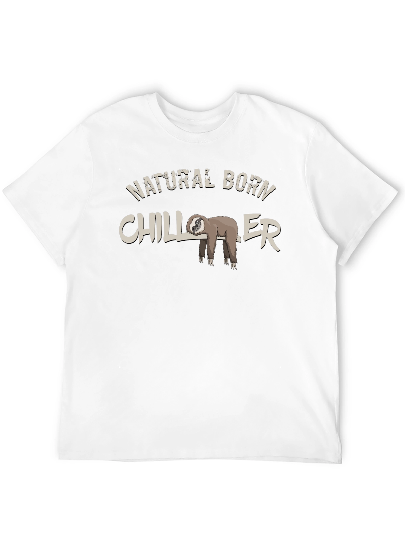 Black Natural Born Chiller Sloth Graphic T-Shirt view 12