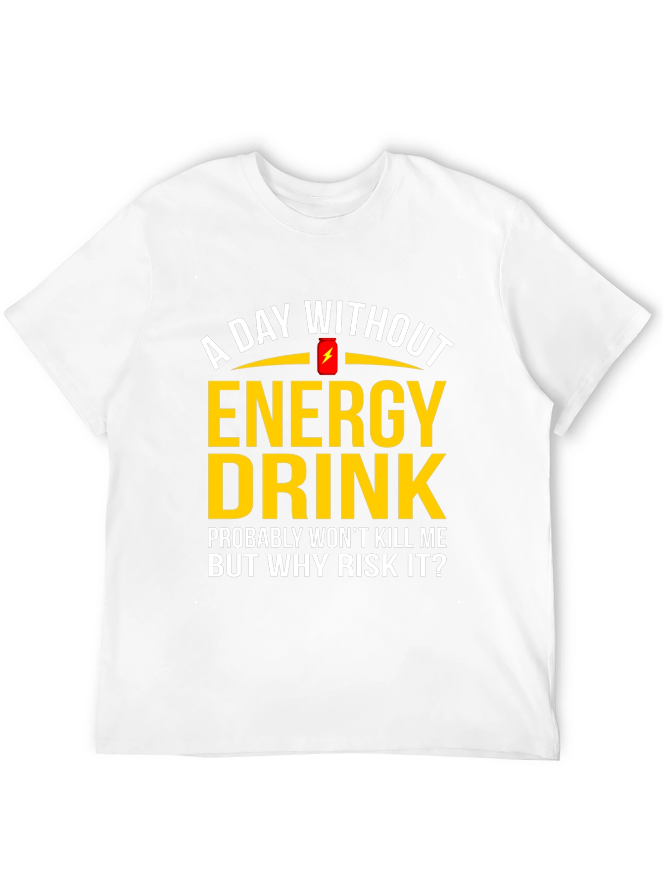 Black Funny Energy Drink T-Shirt - Why Risk It? view 12