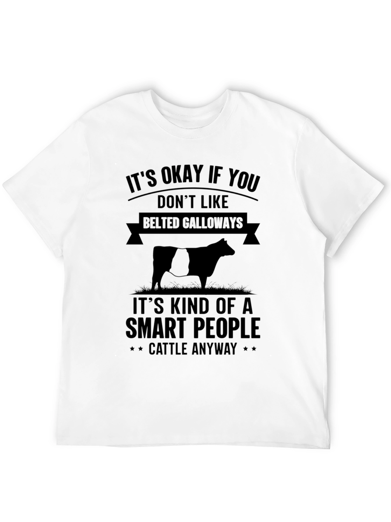 Black Belted Galloway Cattle T-Shirt - Smart People view 12