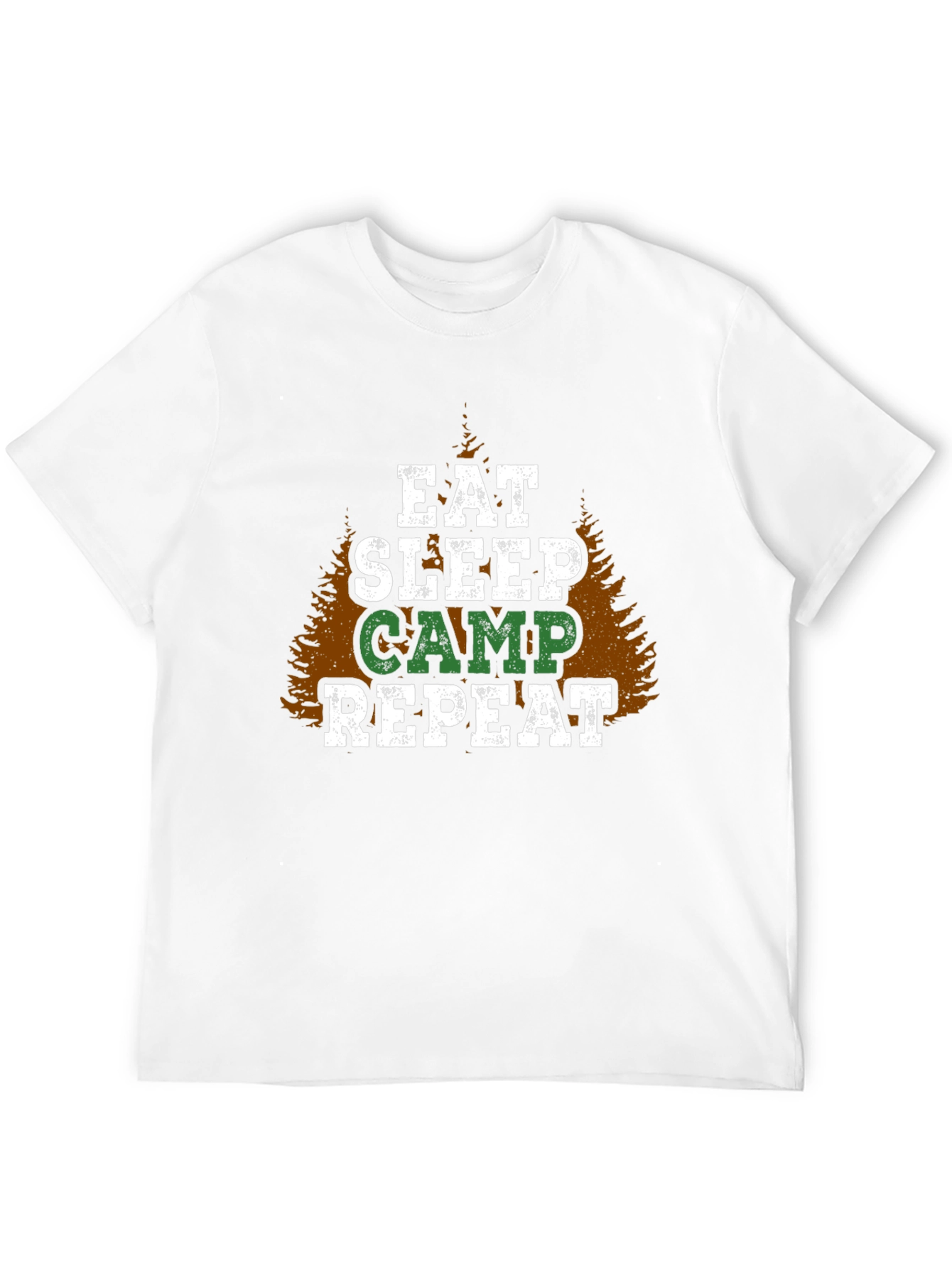 Black Eat Sleep Camp Repeat Graphic T-Shirt view 12