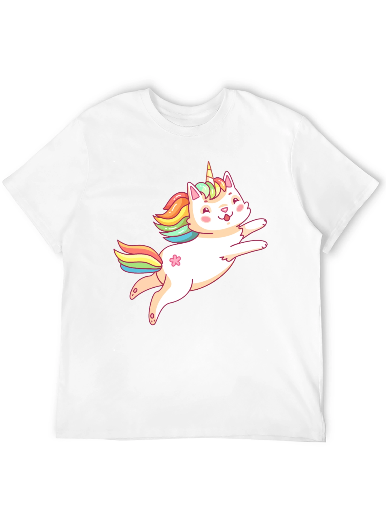 Black Unicorn Cat Graphic T-Shirt - Fun Cute Tee view 12