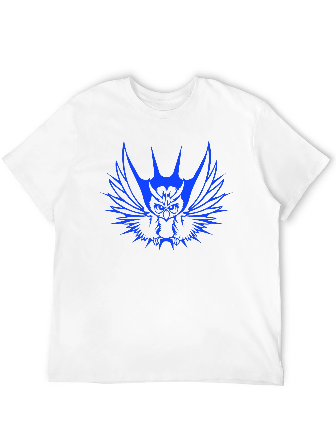 Black Owl Graphic Black T-Shirt - Unique Blue Design view 12