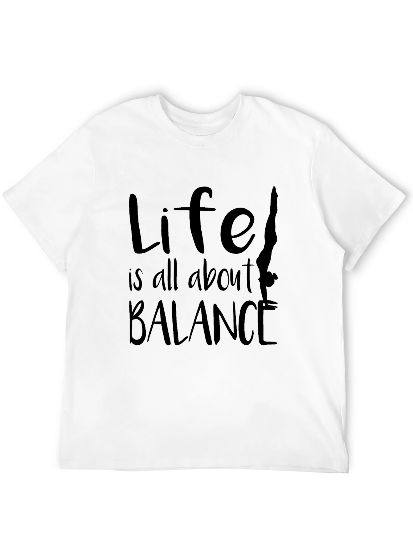Black Life Balance Graphic Tee - Men's Black T-Shirt view 12