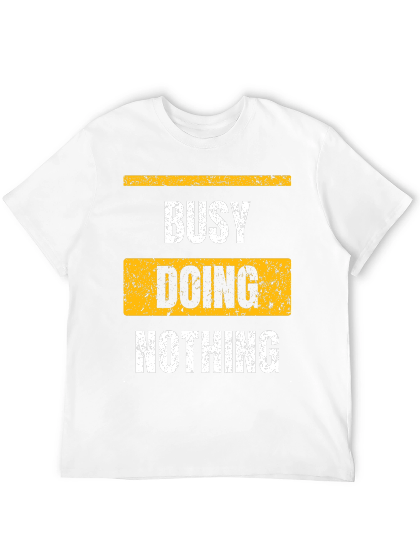 Black Busy Doing Nothing Black Graphic T-Shirt view 12