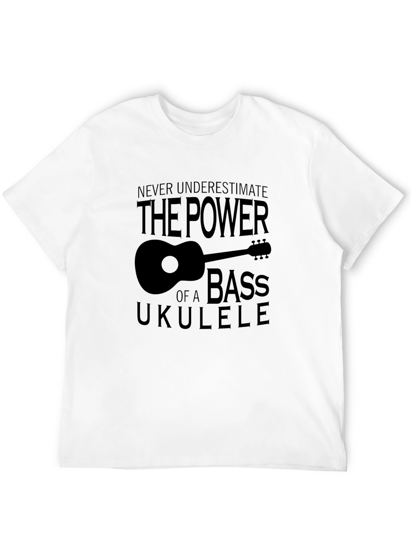 Black Bass Ukulele Power T-Shirt - Music Lover Tee view 12