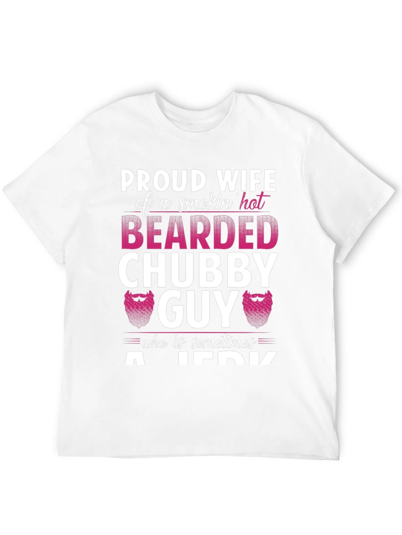 Black Proud Wife Bearded Chubby Guy T-Shirt view 12