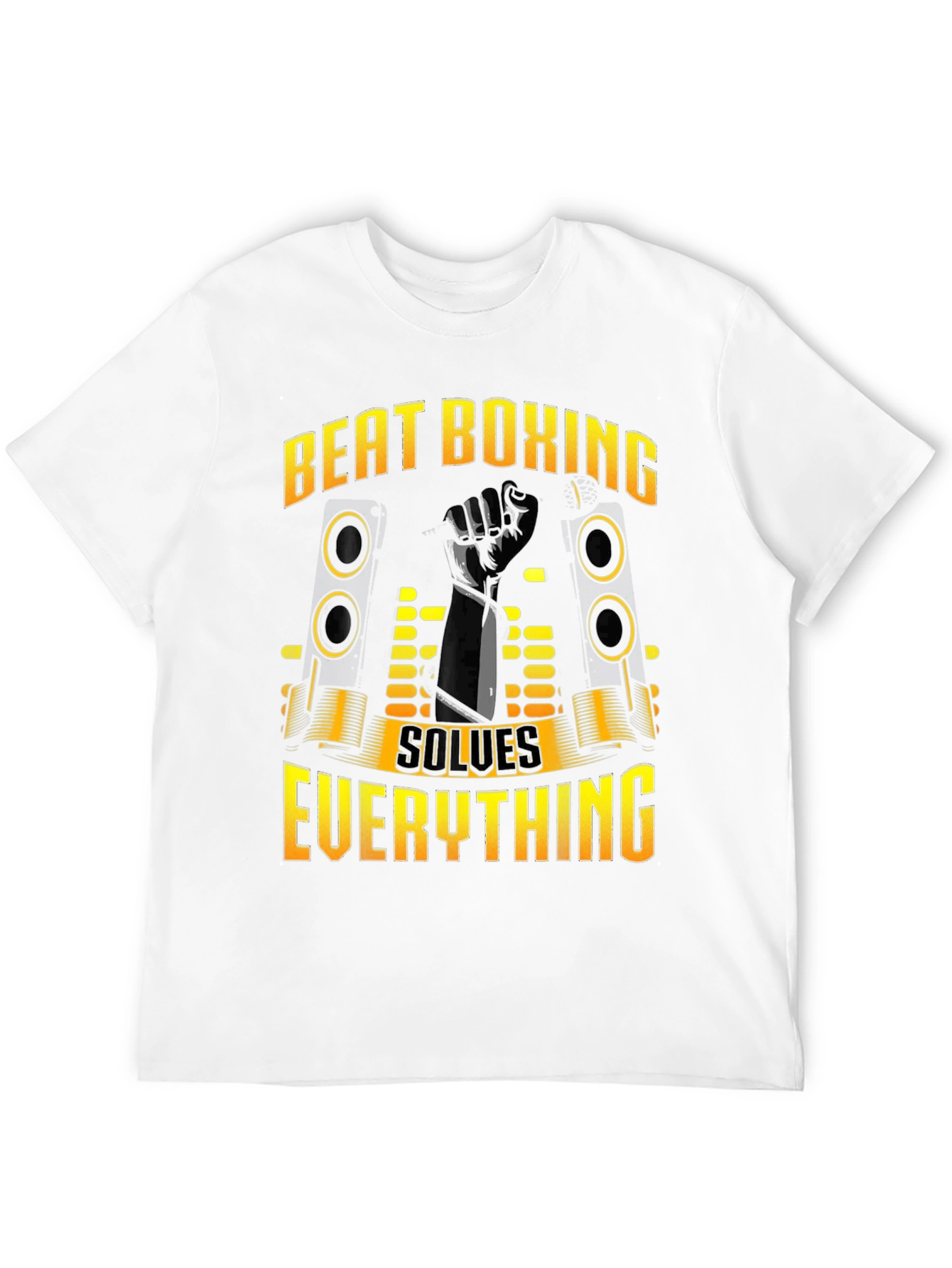 Black Beat Boxing Solves Everything Black T-Shirt view 12