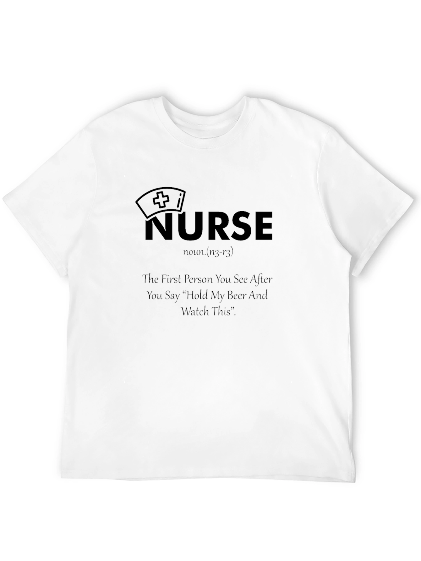 Black Nurse Definition Graphic T-Shirt - Funny Medical Gift view 12