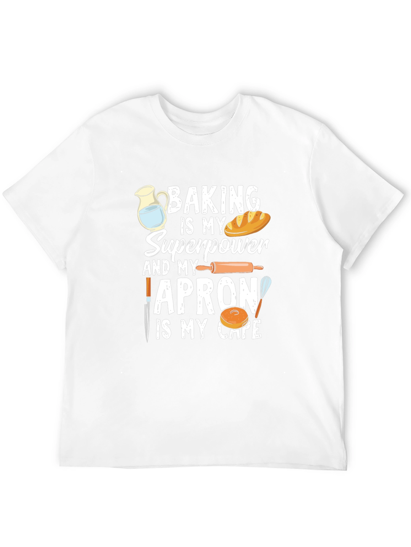 Black Baking Superpower T-Shirt, Funny Baker Tee view 12