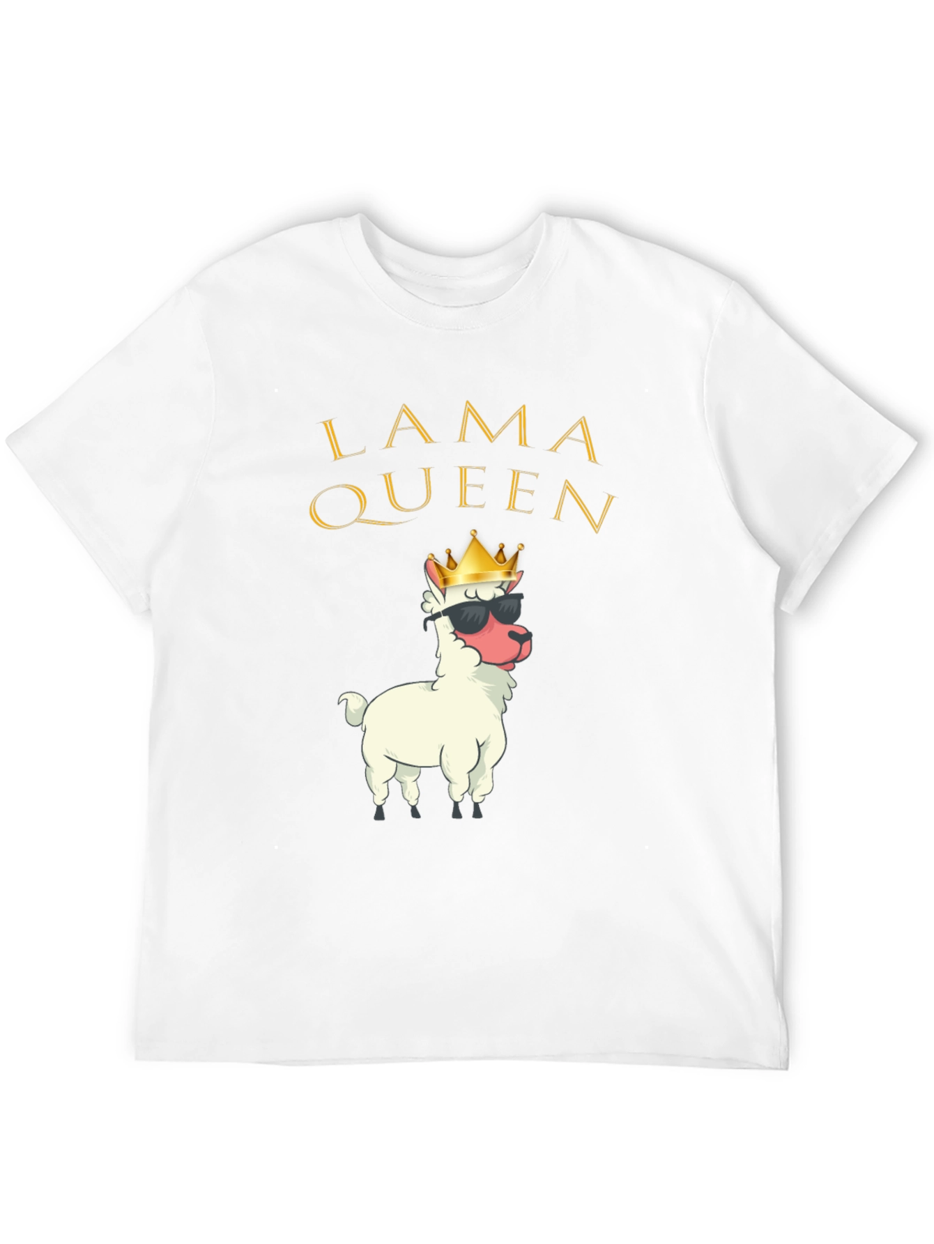 Black Lama Queen Graphic T-Shirt Funny Alpaca Tee view 12