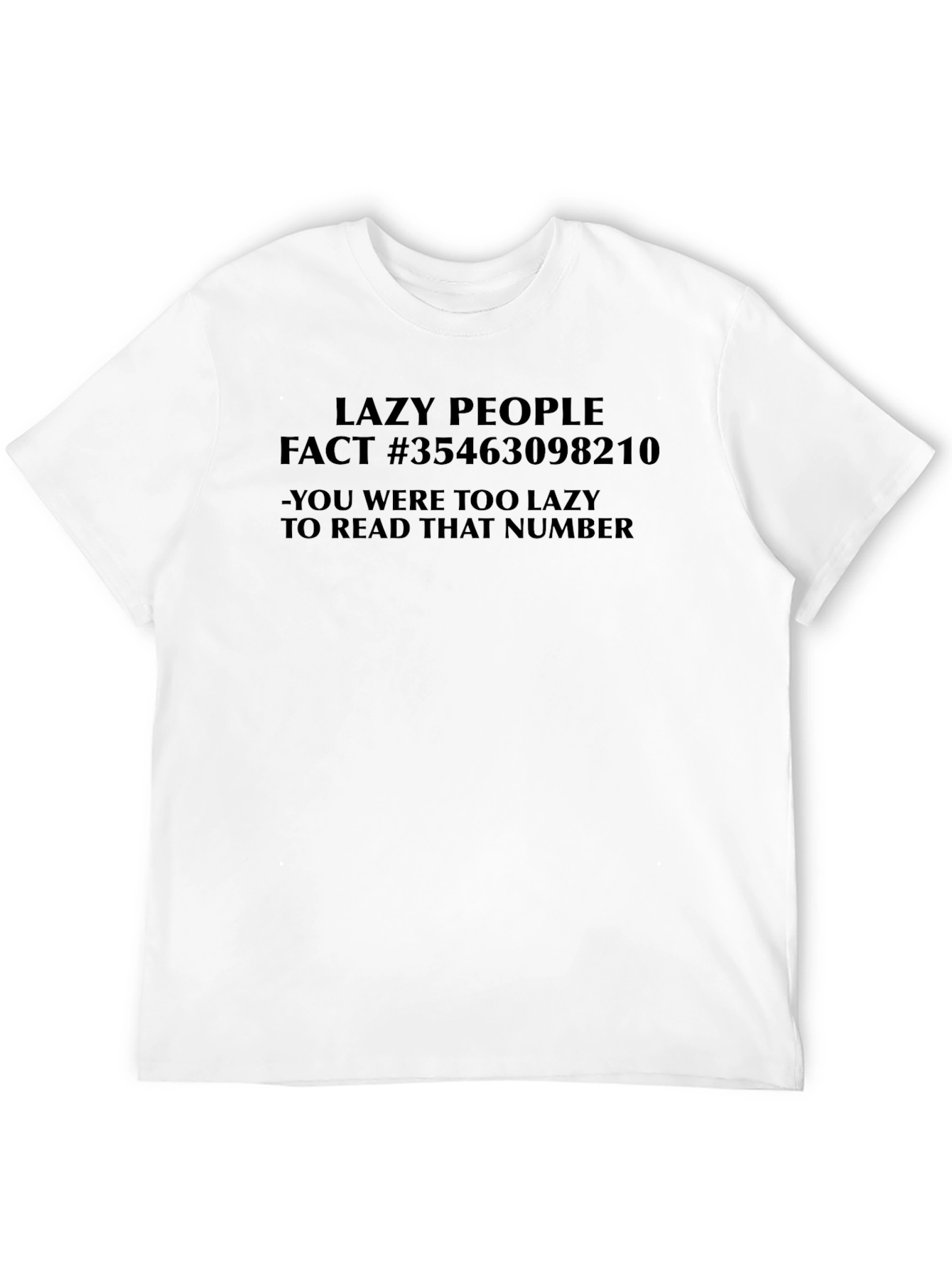 Black Funny Lazy People Fact Graphic T-Shirt view 12