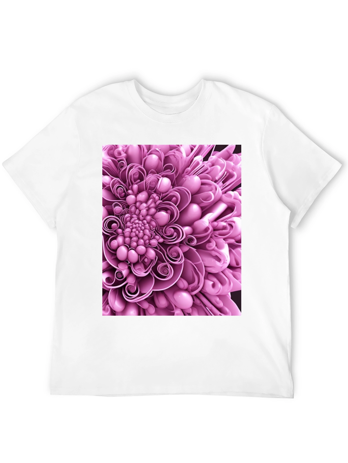 Black Abstract Flower Graphic Print Black T-Shirt view 12