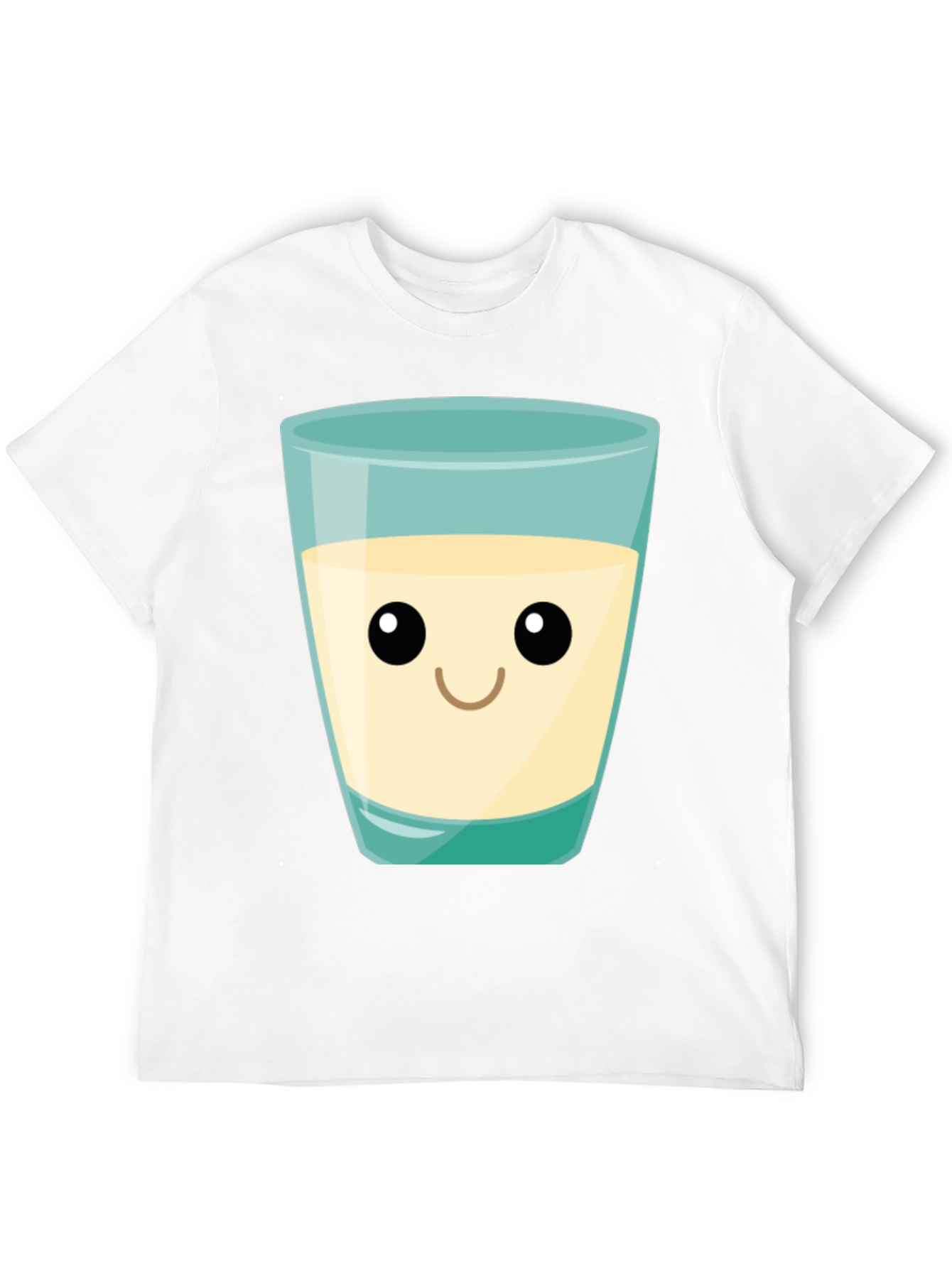 Black Cute Milk Glass Graphic Tee - Black Cotton T-Shirt view 12