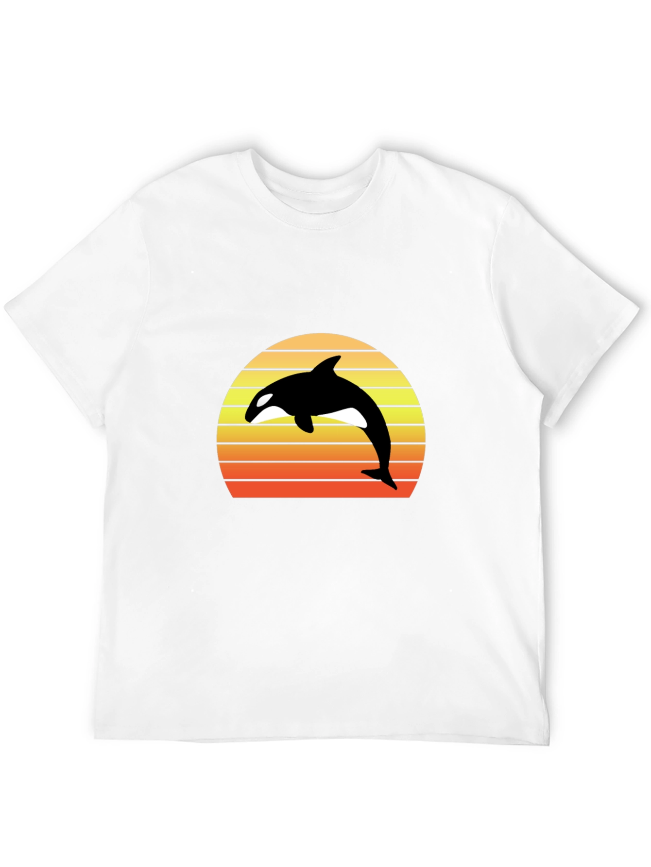 Black Orca Sunset Graphic Tee - Retro Style view 12