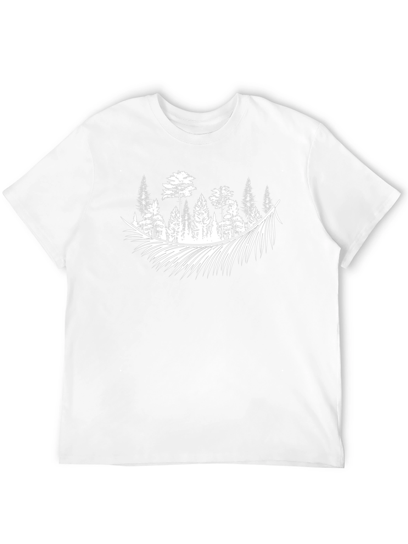 Black Forest Feather Graphic Tee - Nature Inspired Style view 12