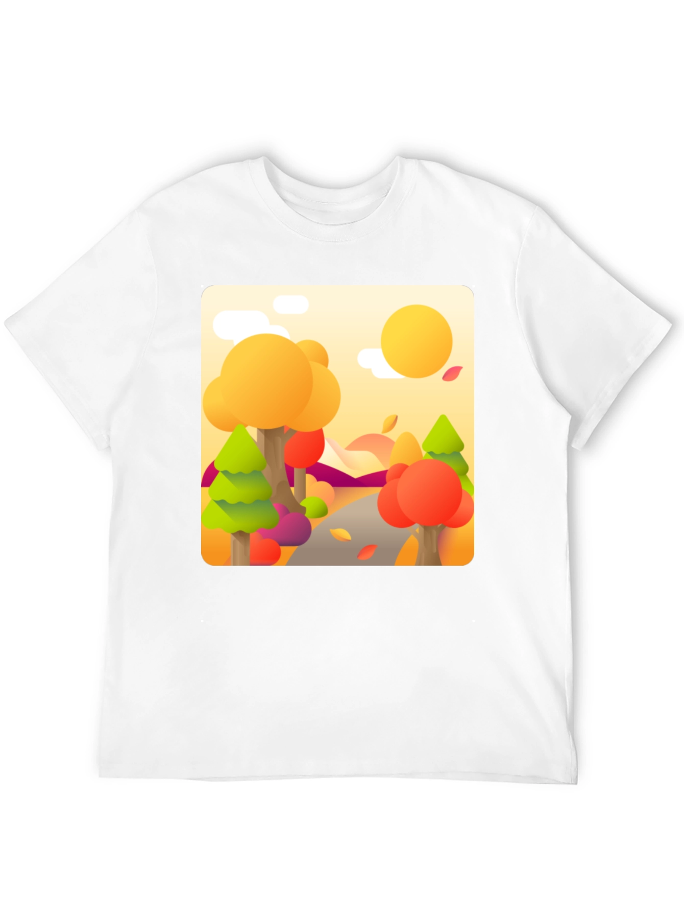 Black Fall Landscape Graphic Tee - Black view 12