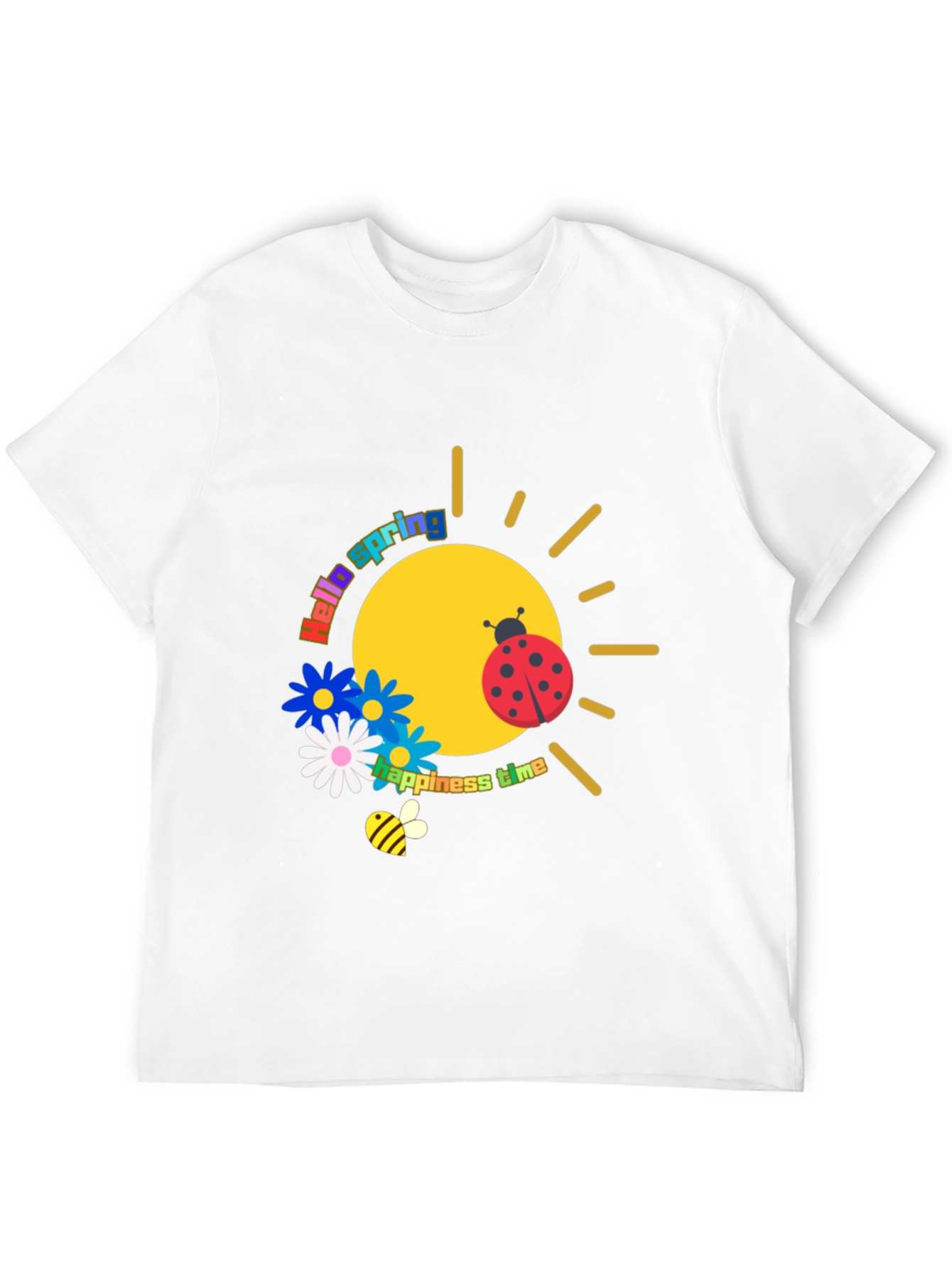 Spring Time Black Graphic Tee - 12