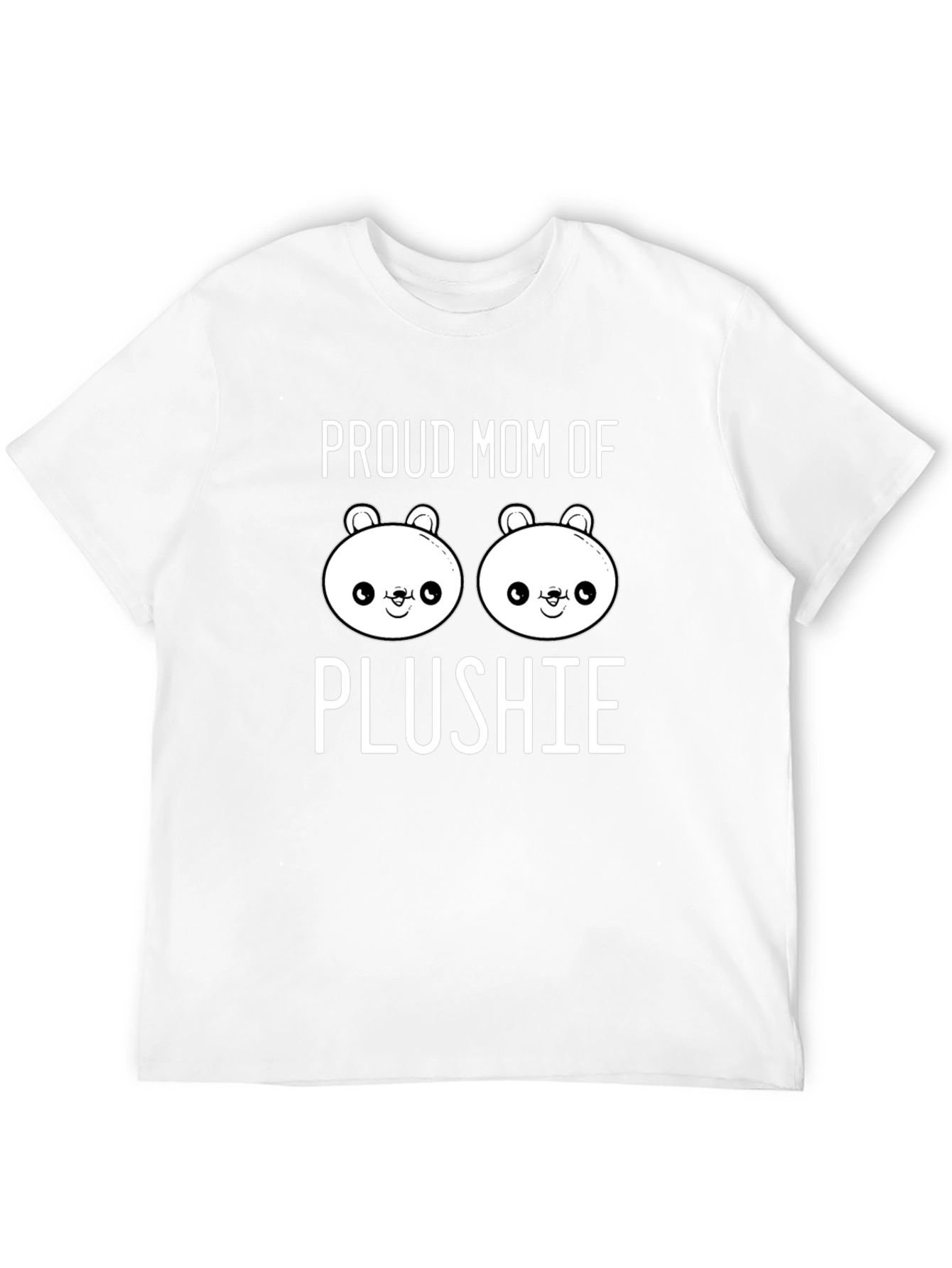 Black Proud Mom of Plushie Black T-Shirt view 12