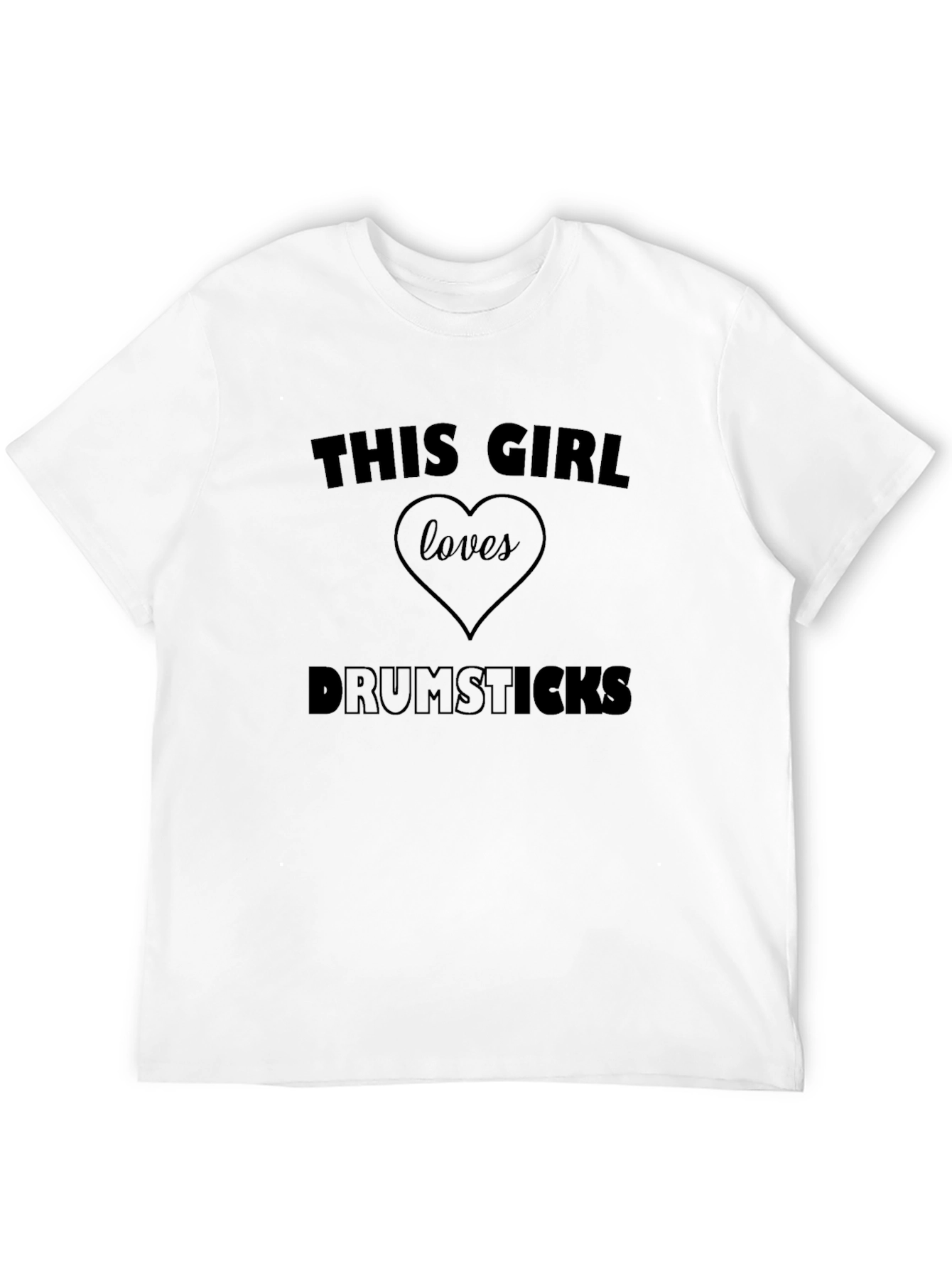 Black This Girl Loves Drumsticks T-Shirt view 12