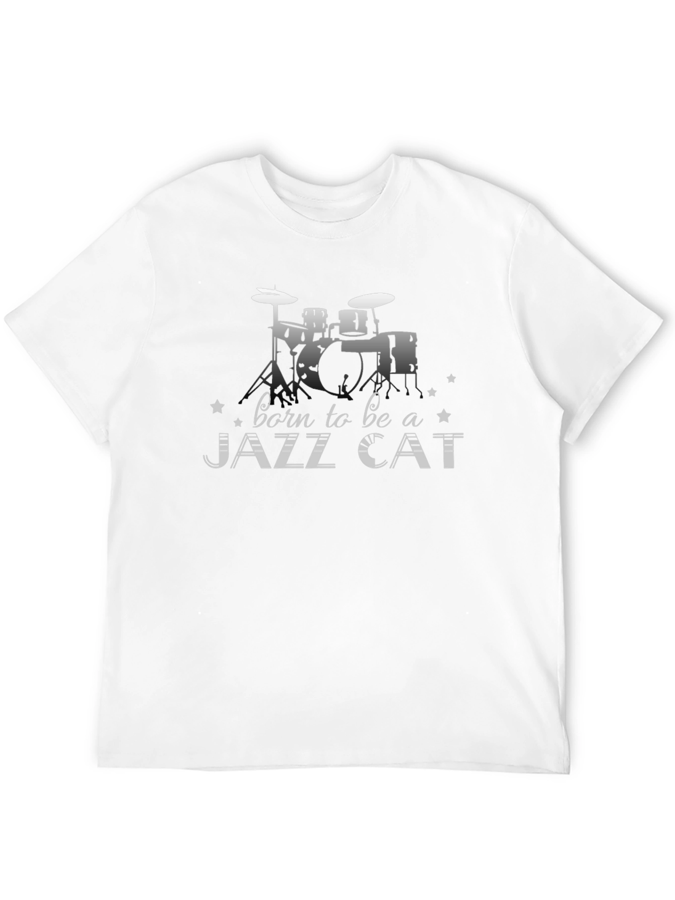 Black Born to Be a Jazz Cat T-Shirt view 12
