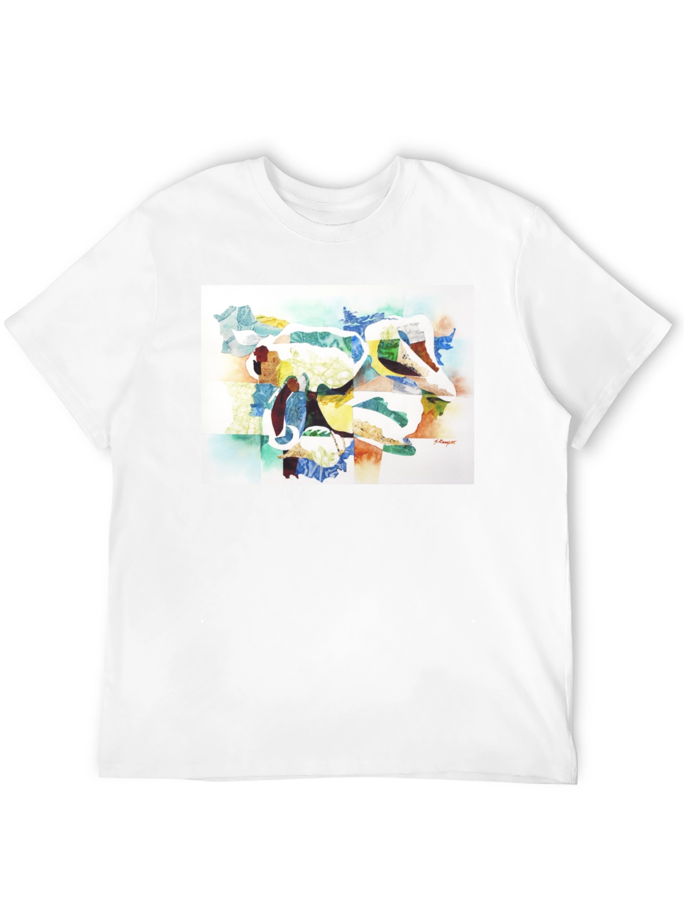 Black Abstract Art Graphic Tee - Modern Casual Wear view 12