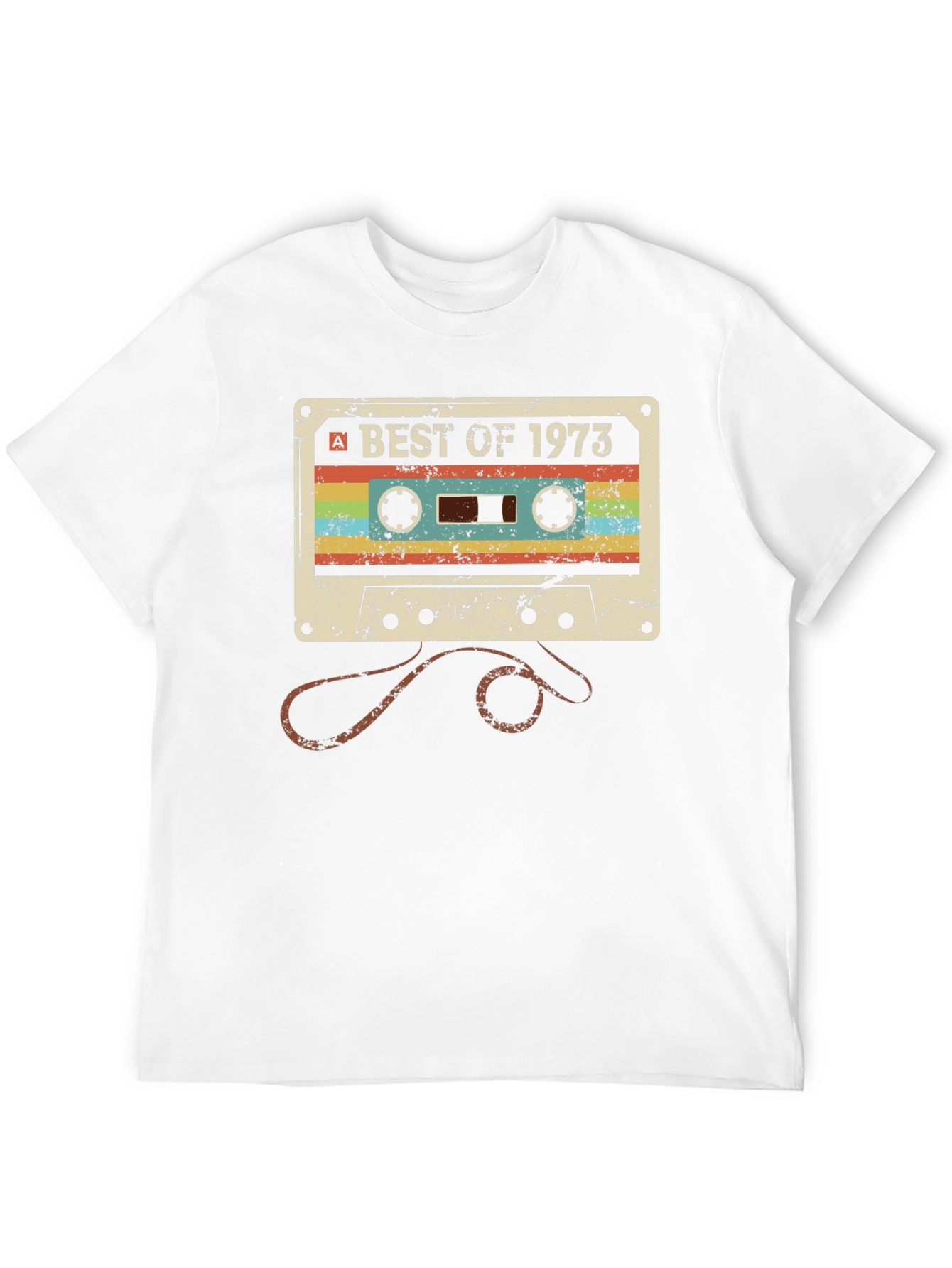 Black Retro Cassette Tape Best of 1973 Graphic Tee view 12