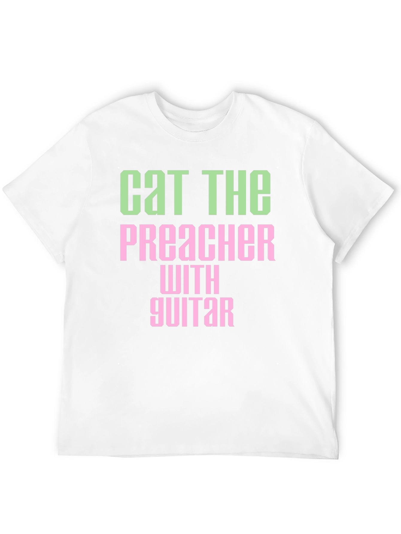 Black Cat The Preacher with Guitar Graphic T-Shirt view 12